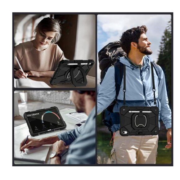 Case for iPad Air 11 inch (M2) 2024, Shockproof Protective With Hand Strap/Shoul - Picture 6 of 6